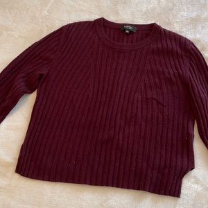 Burgundy cropped sweater